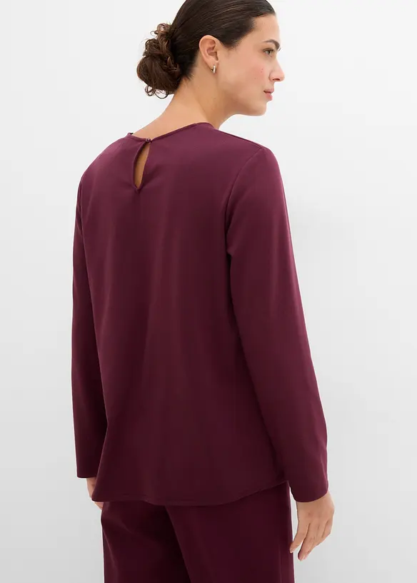 L&aring;ng&auml;rmad topp med asymmetrisk nederkant, bonprix