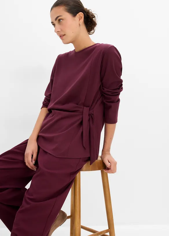 L&aring;ng&auml;rmad topp med asymmetrisk nederkant, bonprix