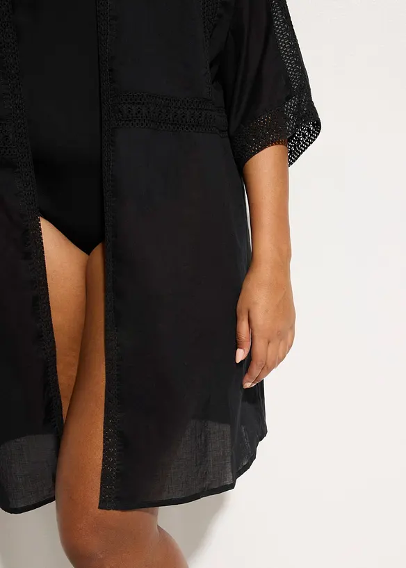 Strandkimono med spets, bonprix