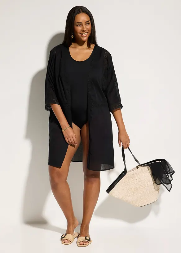 Strandkimono med spets, bonprix