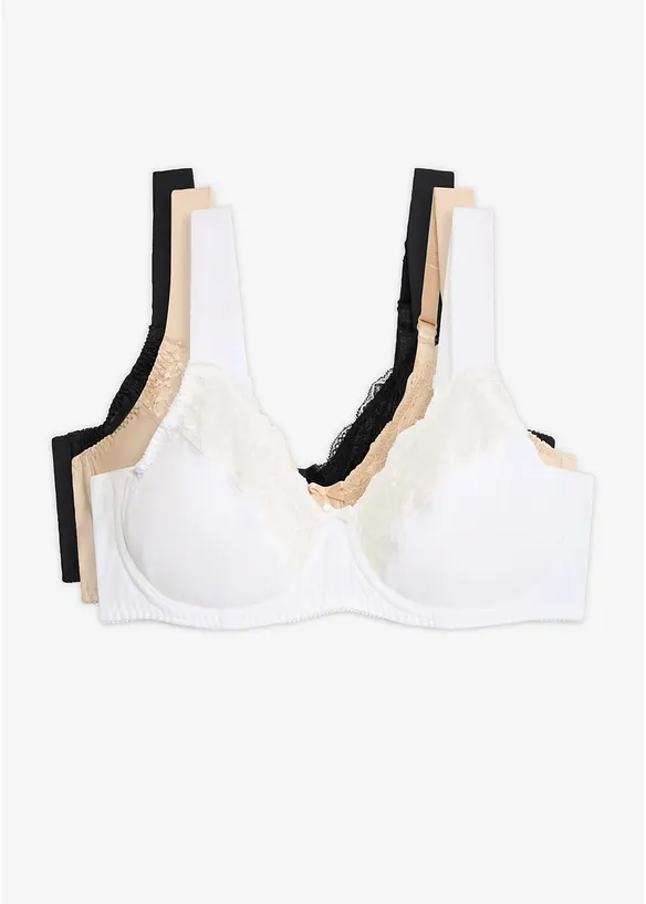 Minimizer-BH med vadderade axelband (3-pack), bonprix
