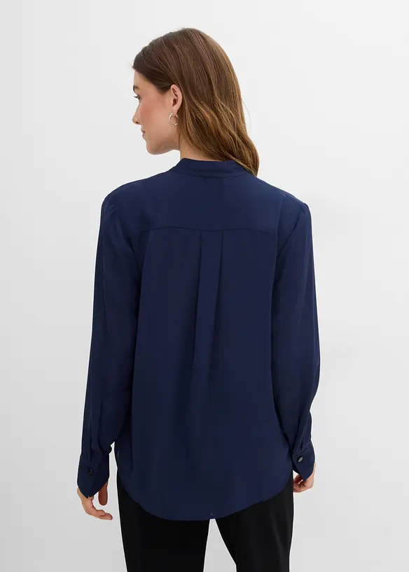 A-linjeformad chiffongblus, bonprix