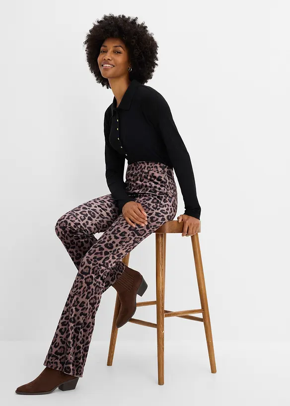 Leggings i mjuk sammet, bonprix