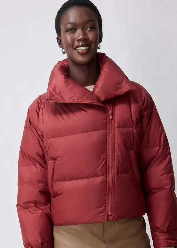 Dunjacka med &aring;tervunnet dun, bonprix