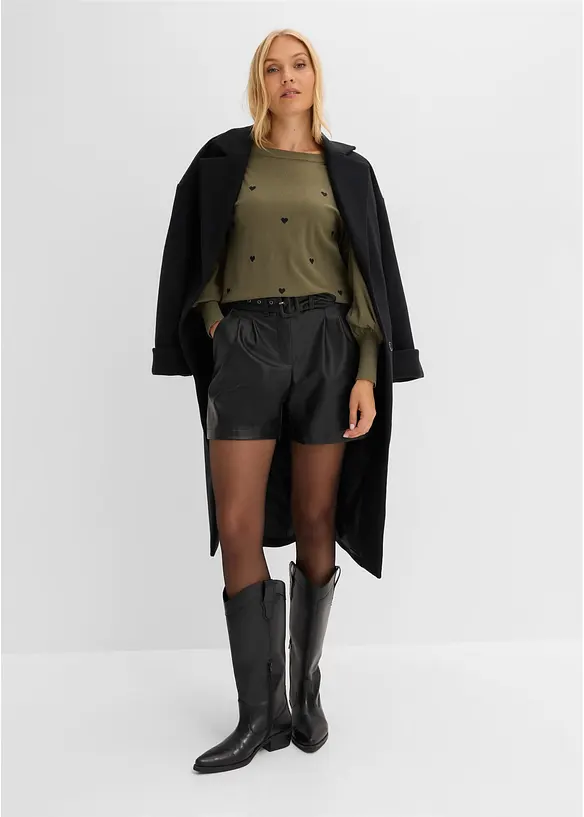 Shorts i skinnimitation, med sk&auml;rp, bonprix