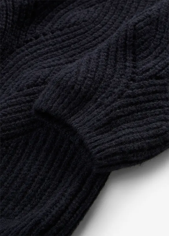 H&aring;lm&ouml;nstrad, l&aring;ng cardigan i yllemix med merinoull, bonprix