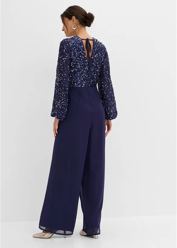 Jumpsuit med paljettbroderi, bonprix