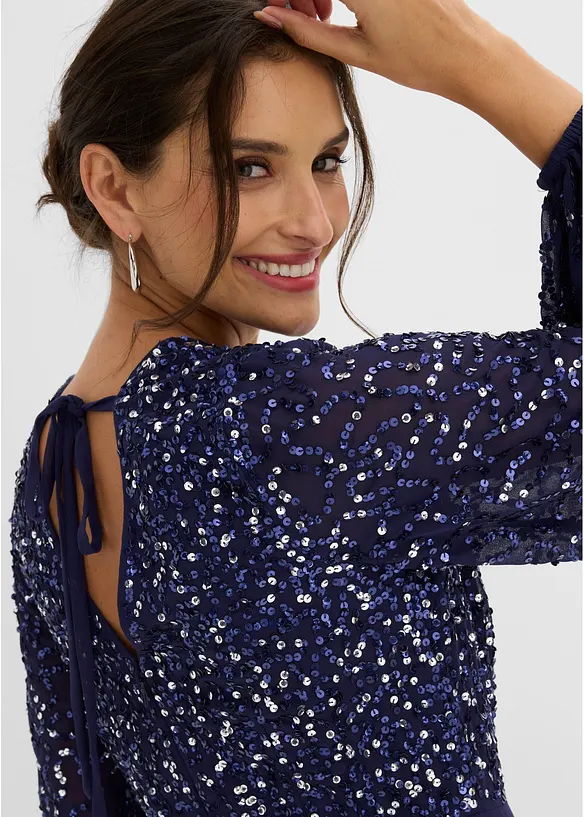 Jumpsuit med paljettbroderi, bonprix