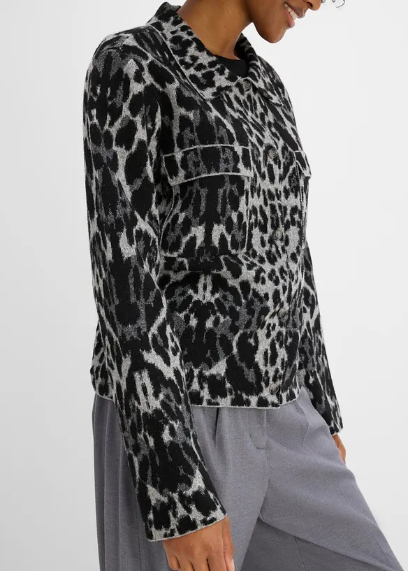 Jacquardm&ouml;nstrad cardigan, bonprix