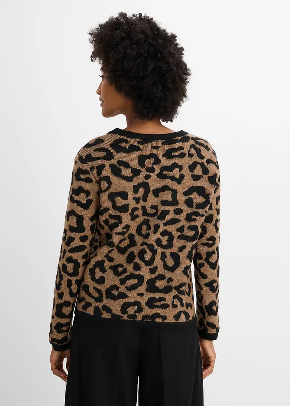 Jacquardm&ouml;nstrad cardigan, bonprix