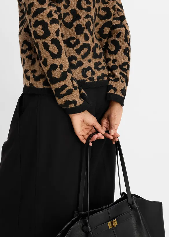 Jacquardm&ouml;nstrad cardigan, bonprix