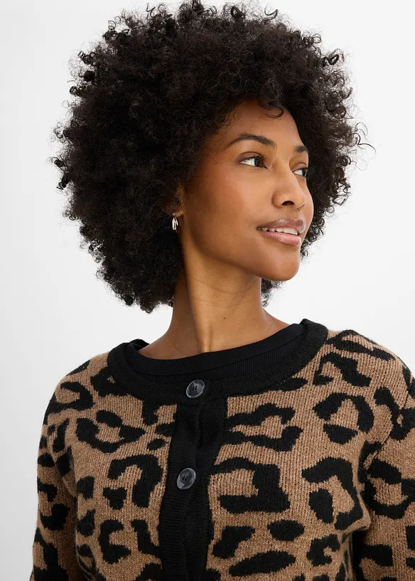 Jacquardm&ouml;nstrad cardigan, bonprix