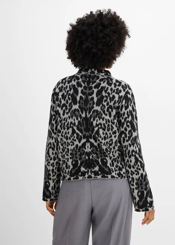 Jacquardm&ouml;nstrad cardigan, bonprix