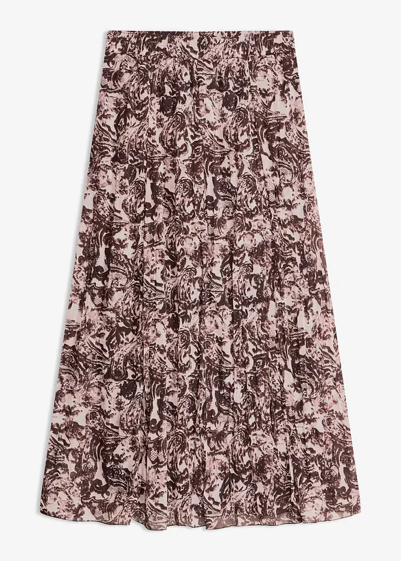 Chiffongkjol med krinklade effekter, bonprix
