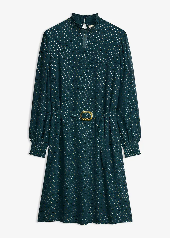 Chiffongkl&auml;nning med elegant sk&auml;rp, bonprix