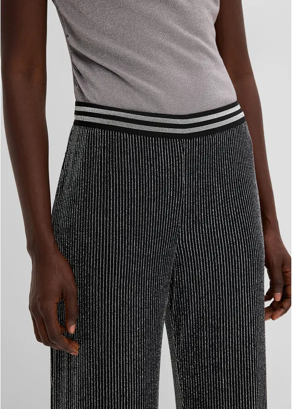 Jerseybyxa med glittrande r&auml;nder, bonprix