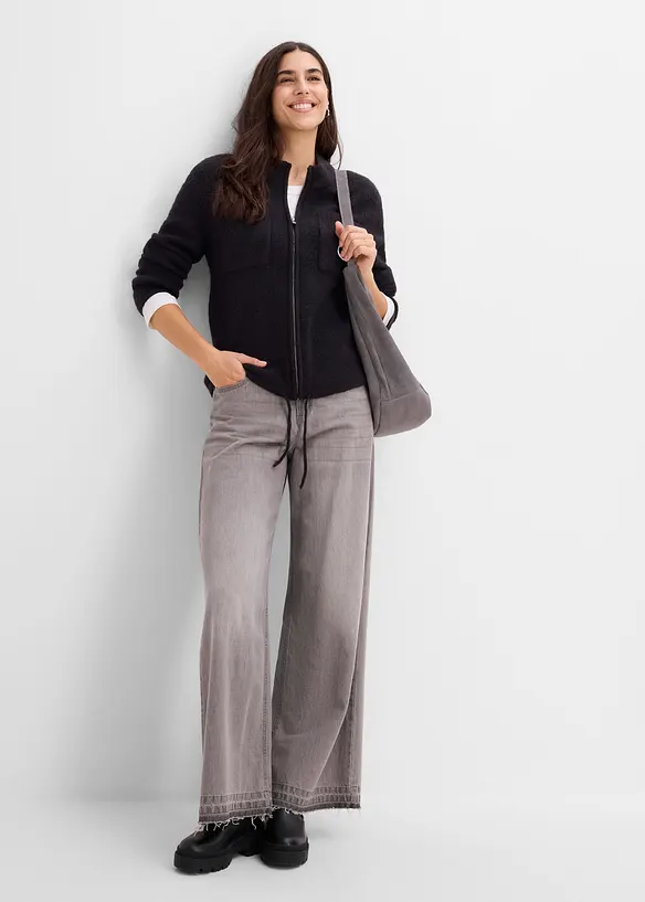 Finstickad cardigan, bonprix