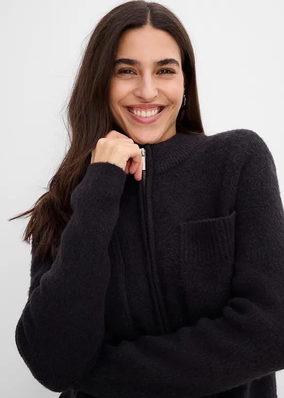 Finstickad cardigan, bonprix