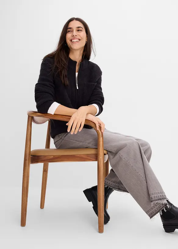 Finstickad cardigan, bonprix