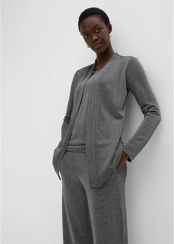 Glittrande topp och byxa (2 delar), bonprix