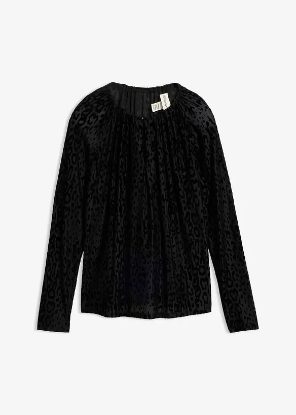 L&aring;ng&auml;rmad topp av tunn mesh, bonprix