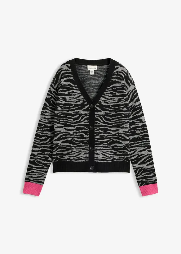 Jacquardm&ouml;nstrad cardigan, bonprix