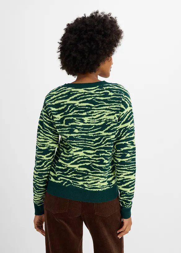 Jacquardm&ouml;nstrad cardigan, bonprix