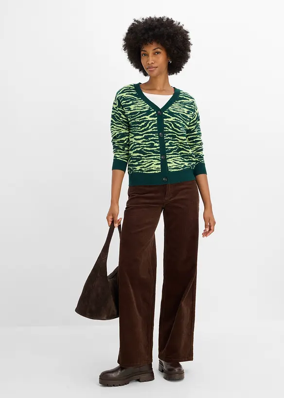 Jacquardm&ouml;nstrad cardigan, bonprix