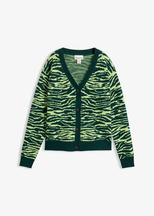 Jacquardm&ouml;nstrad cardigan, bonprix