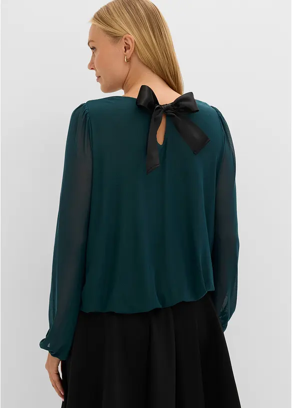 L&aring;ng&auml;rmad topp i mjuk mesh, bonprix
