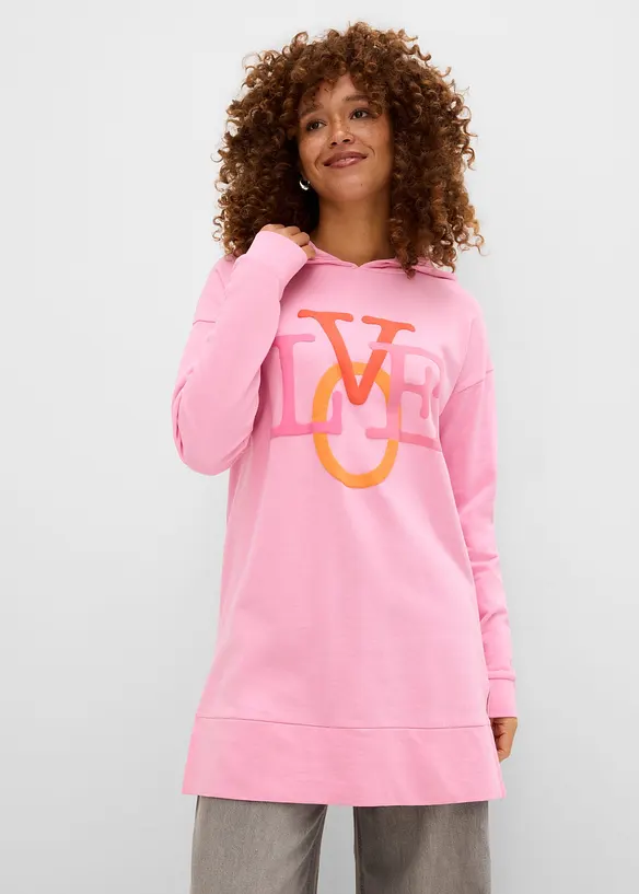 L&aring;ng sweatshirt av ekologisk bomull, bonprix