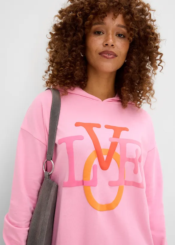 L&aring;ng sweatshirt av ekologisk bomull, bonprix
