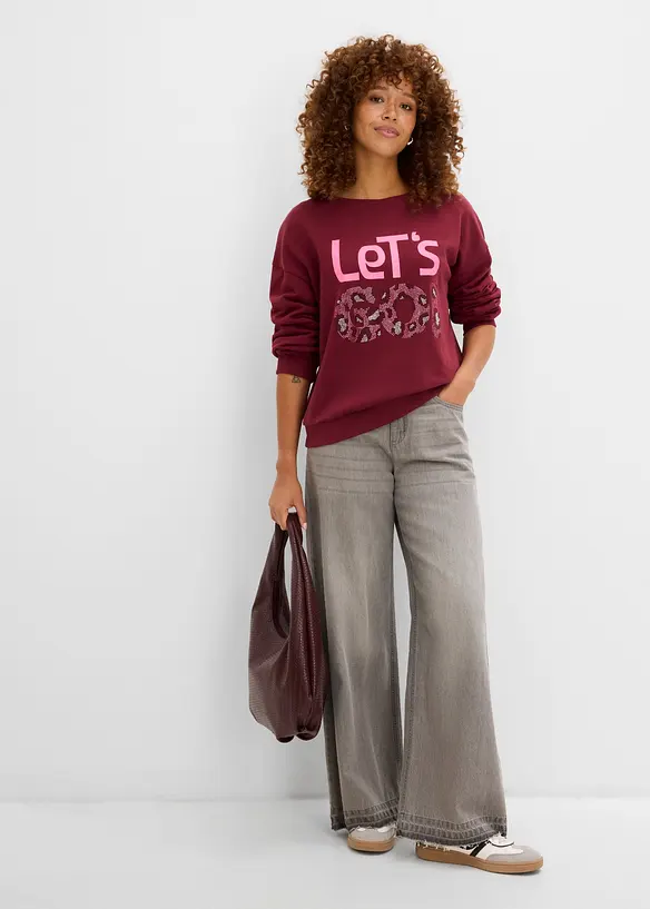Sweatshirt av mjuk bomullsmix, bonprix