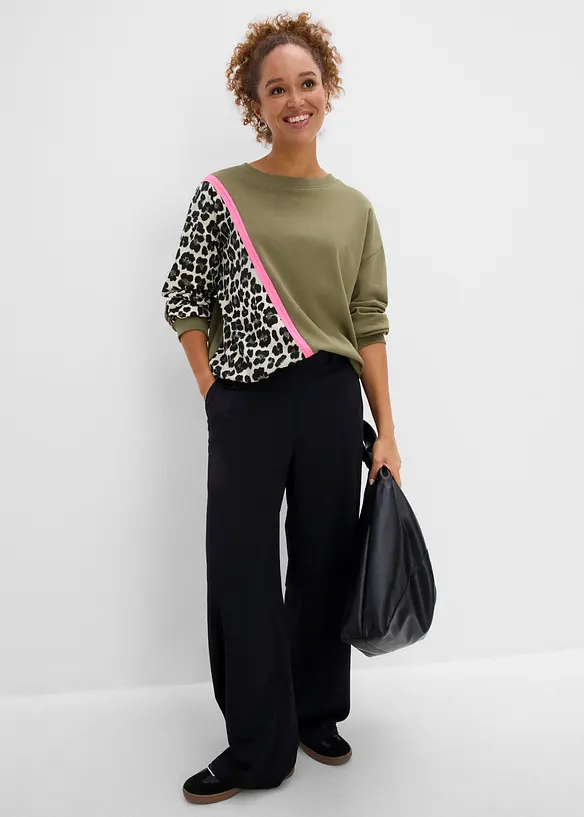 Sweatshirt av mjuk bomullsmix, bonprix