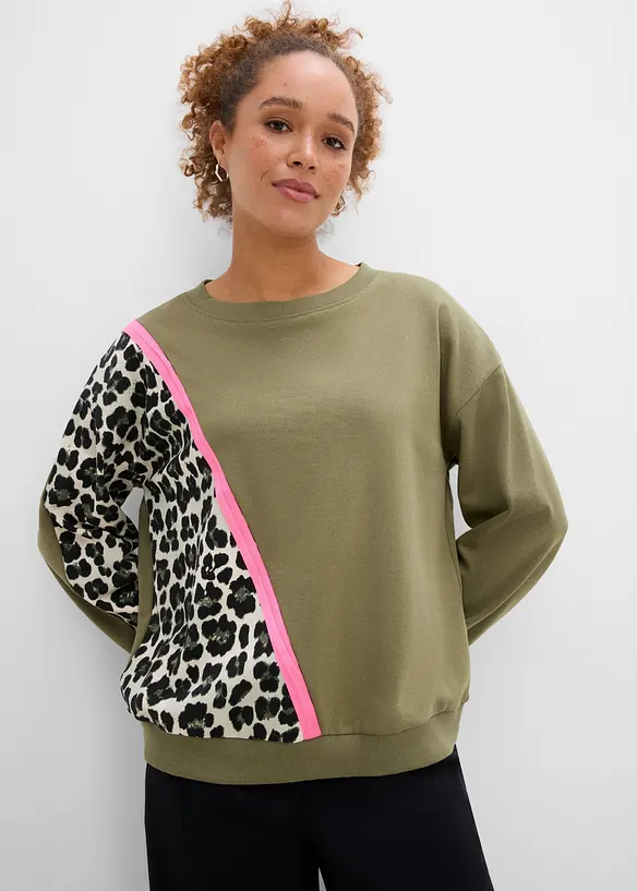 Sweatshirt av mjuk bomullsmix, bonprix