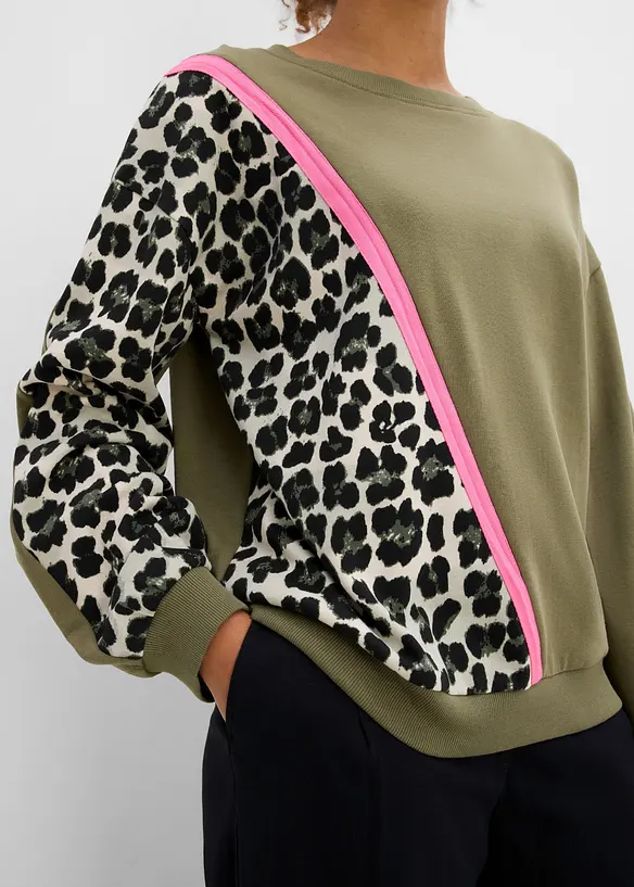 Sweatshirt av mjuk bomullsmix, bonprix