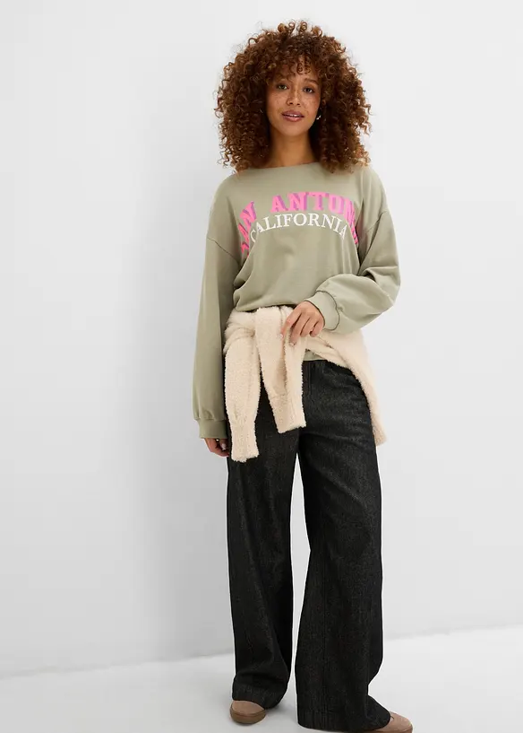 Sweatshirt i mjuk bomullsmix, bonprix