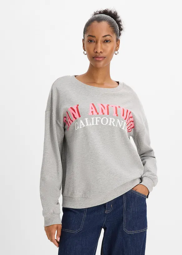 Sweatshirt i mjuk bomullsmix, bonprix