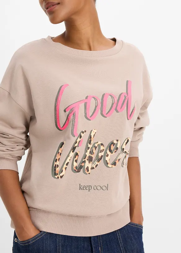 Sweatshirt i mjuk bomullsmix, bonprix