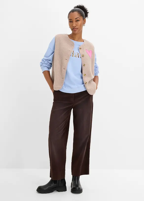 Sweatshirt av mjuk bomullsmix, bonprix