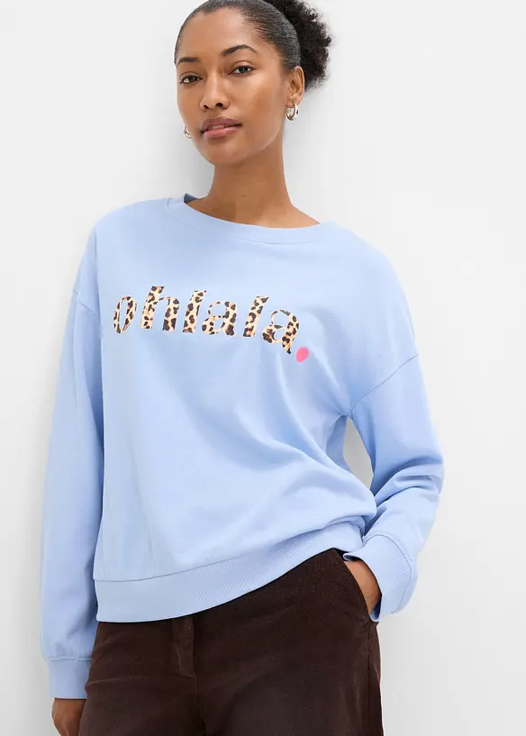 Sweatshirt av mjuk bomullsmix, bonprix