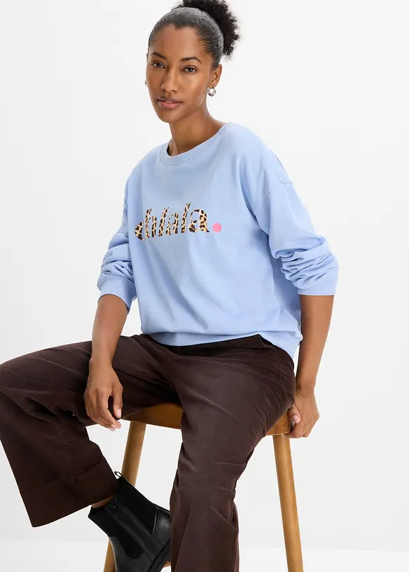 Sweatshirt av mjuk bomullsmix, bonprix