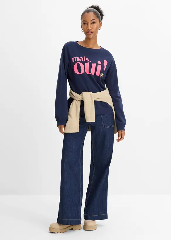 Sweatshirt av mjuk bomullsmix, bonprix