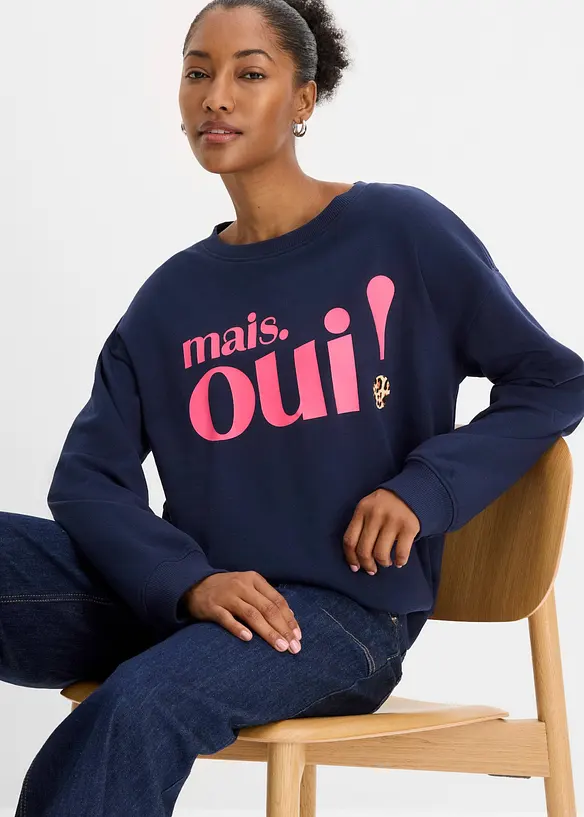 Sweatshirt av mjuk bomullsmix, bonprix