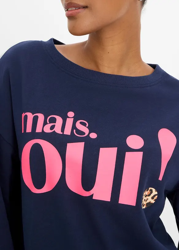 Sweatshirt av mjuk bomullsmix, bonprix