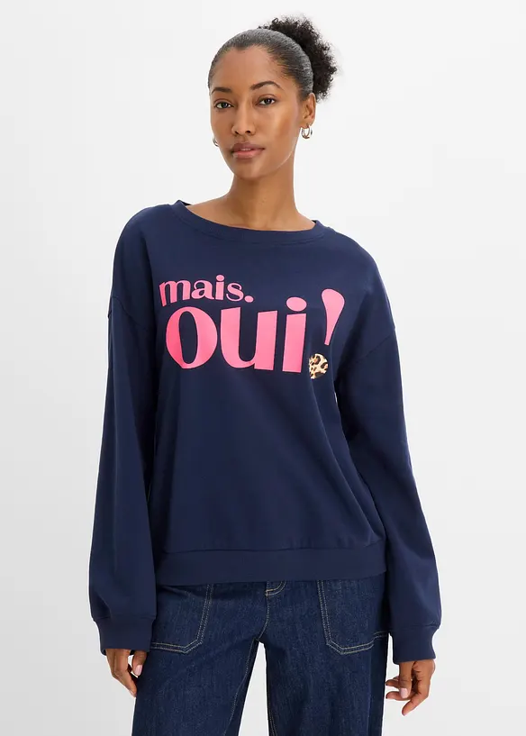 Sweatshirt av mjuk bomullsmix, bonprix