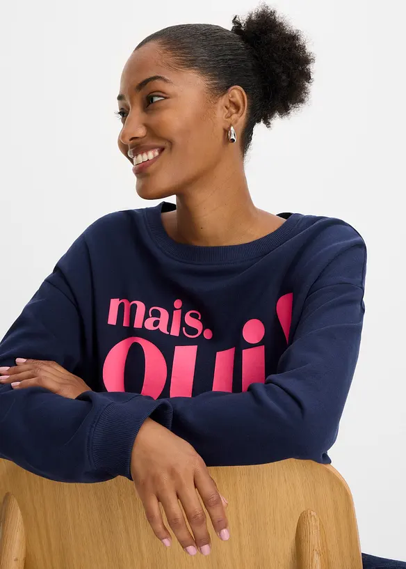 Sweatshirt av mjuk bomullsmix, bonprix