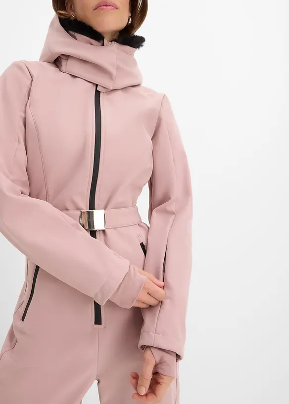 Skidoverall i vattenavvisande, varmfodrat softshellmaterial, bonprix