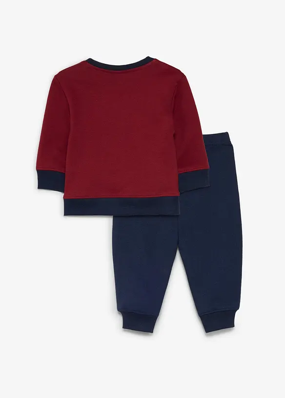 Sweatshirt och byxa av ekologisk bomull (2 delar), bonprix