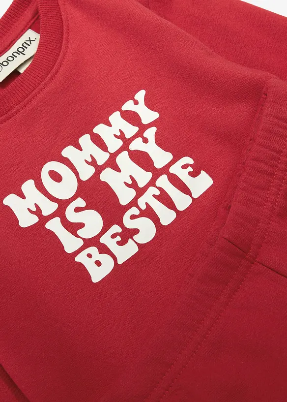 Sweatshirt och byxa av ekologisk bomull (2 delar), bonprix